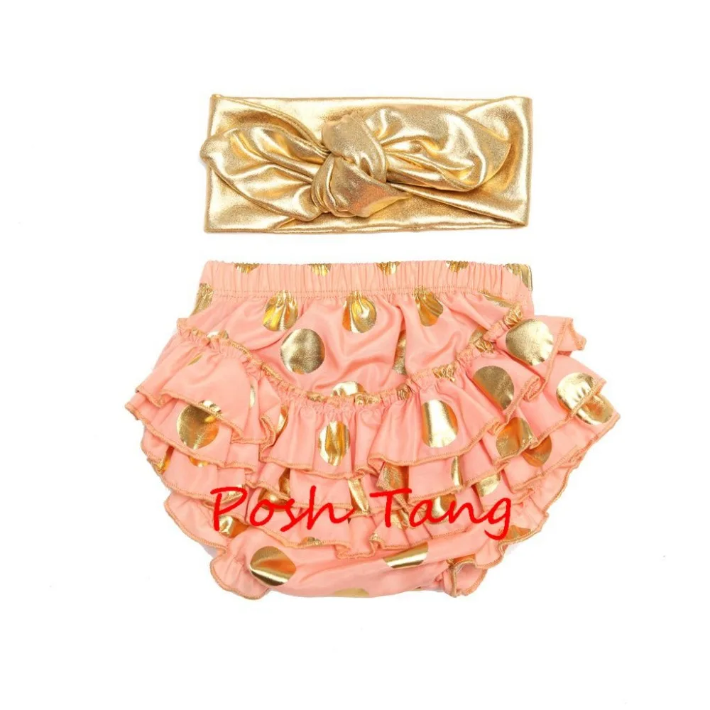 Подарочный реквизит для фотосъемки маленьких девочек золотые шаровары в горошек