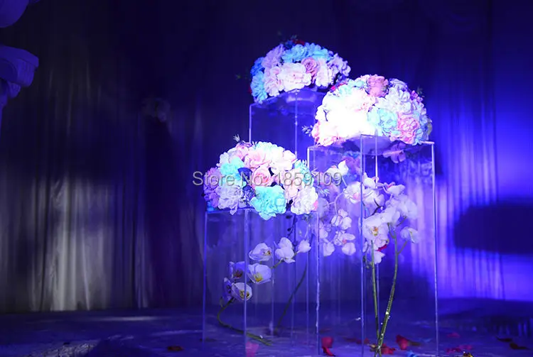60 см высотой 10 шт. квадратное прозрачное центральный украшение на свадьбу