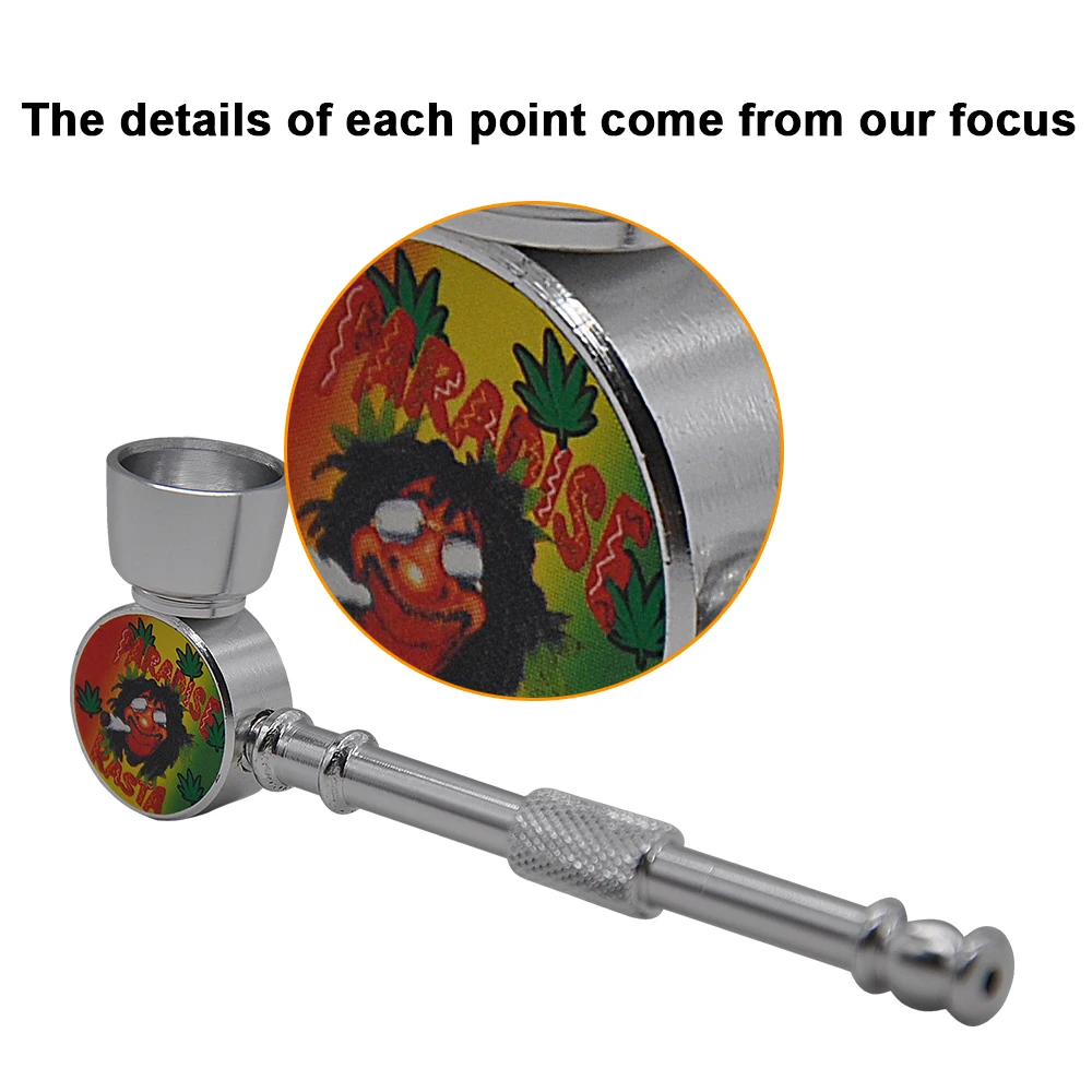 HONEYPUFF Metal Smoking Pipe Jamaica Reggae Metal BOB MARLEY Smoking Pipe Tobacco Pipes