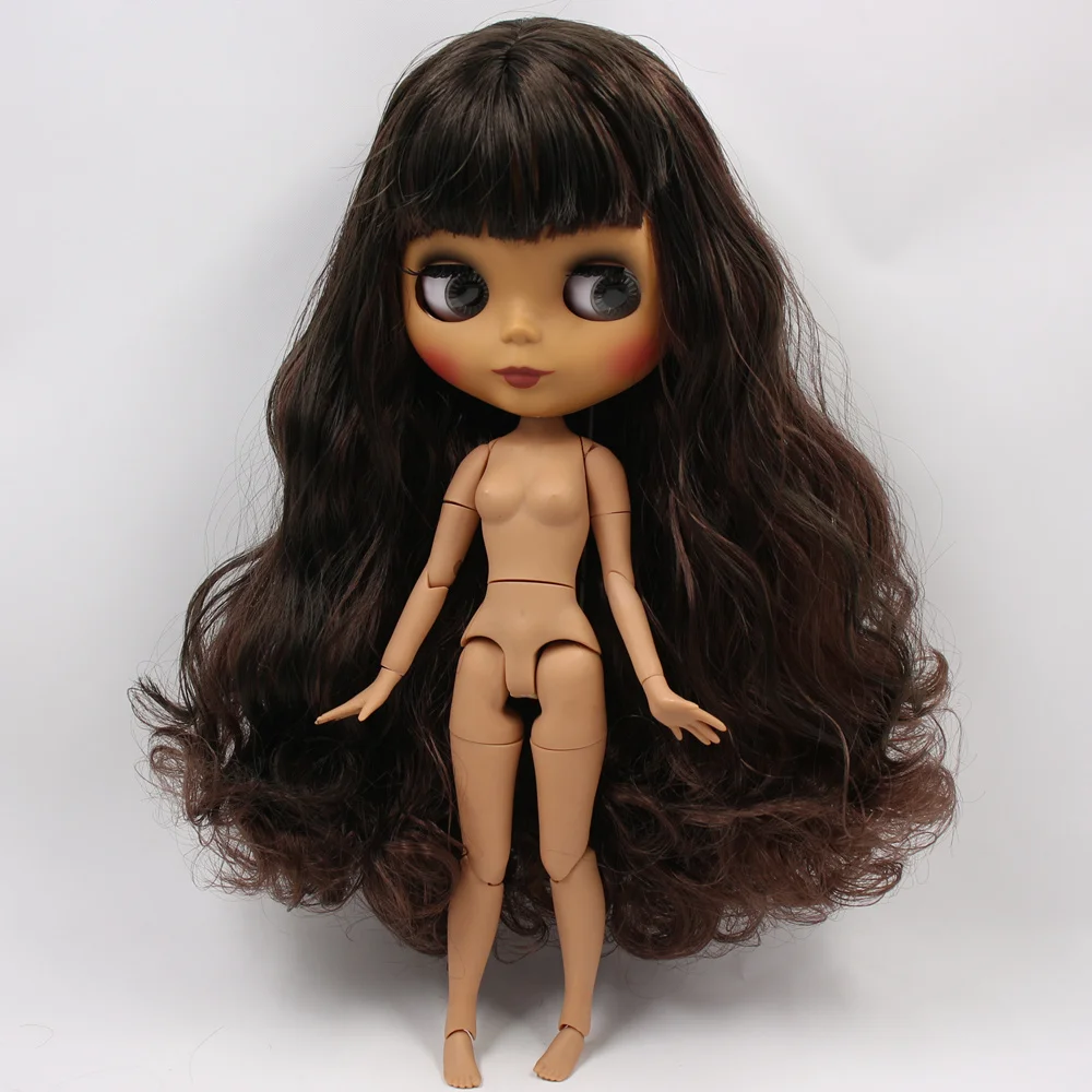 ICY Nude Blyth Custom Doll No. BL950/0222 коричневый микс черные волосы 1/6 bjd, pullip, licca, jerryberry