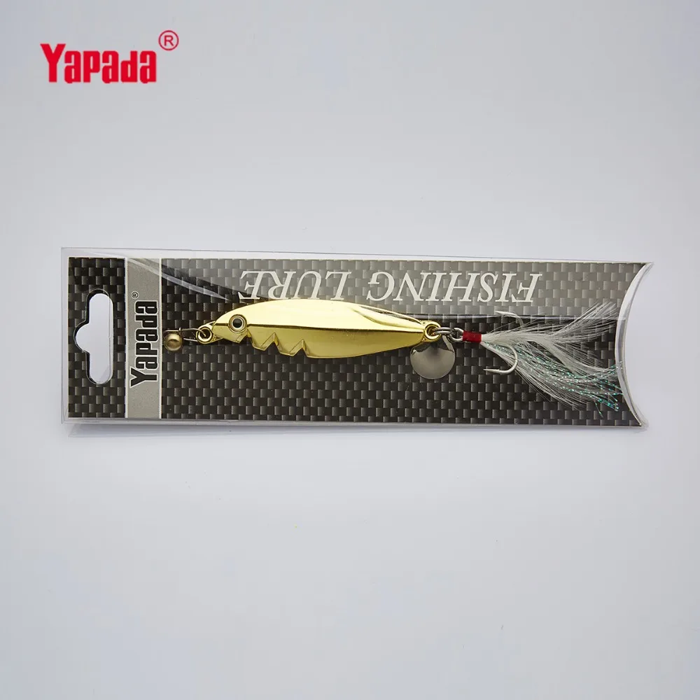 YAPADA приманка для джиггинга 516 10 г/15 г/20 г/25 г тройной крючок + перо пайетки 55 мм/65