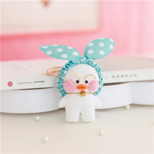 21 8 см Kawaii LaLafanfan кафе подвеска с форме утки брелок мультфильм милый утка автомобиль Декор Животные Куклы Игрушки для девочек подарок на день рождения для детей - Цвет: 21