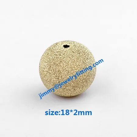 biger size 18mm*2mm( hole) stardust beads brass sandblast beads jewelry accessories various plated color can be choice
