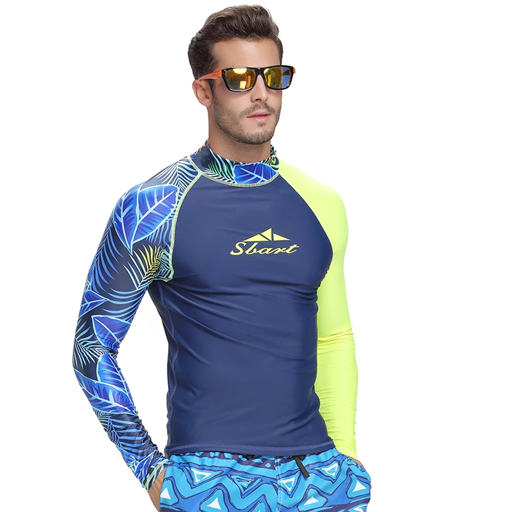 SBART Мужская рубашка rashguard мужской с длинными рукавами купальники Wakeboard Floatsuit топы