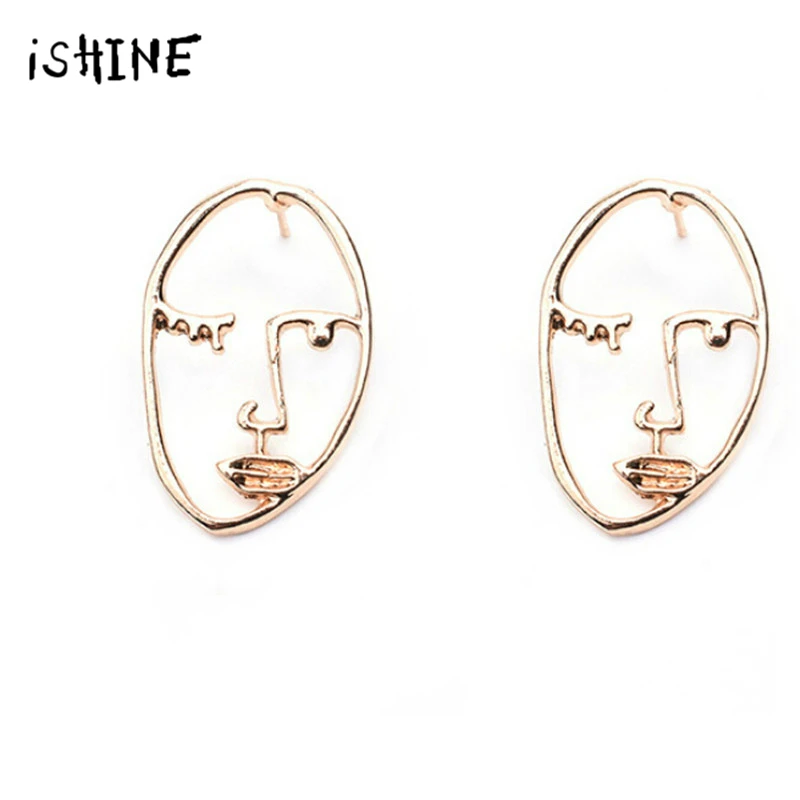 Абстрактный Книги по искусству Висячие серьги золото Цвет Уход за кожей лица