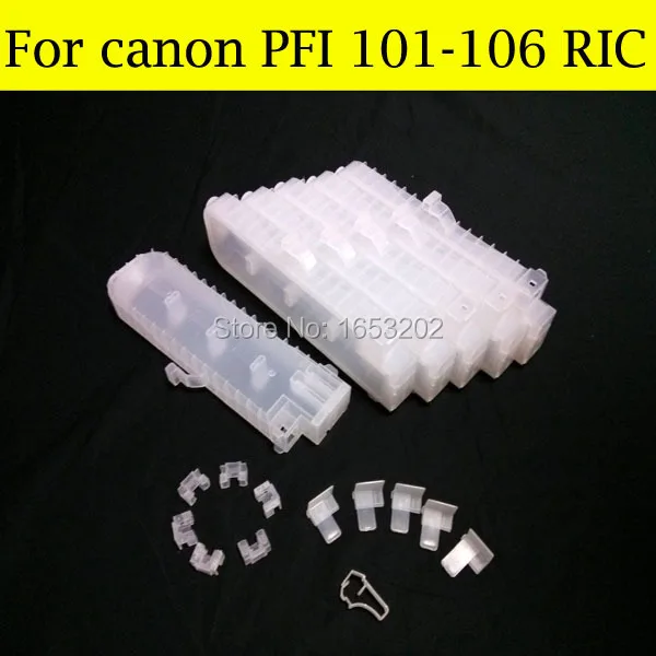 

12 шт./лот перезаправляемый картридж PFI-101 PFI-103 для Canon iPF6100 iPF5100 5100 6100 принтер с чипом