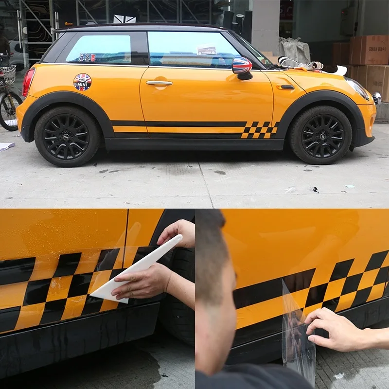 1 пара спортивная сетка Дизайн Авто Декор DIY Автомобиль Стайлинг боковая юбка