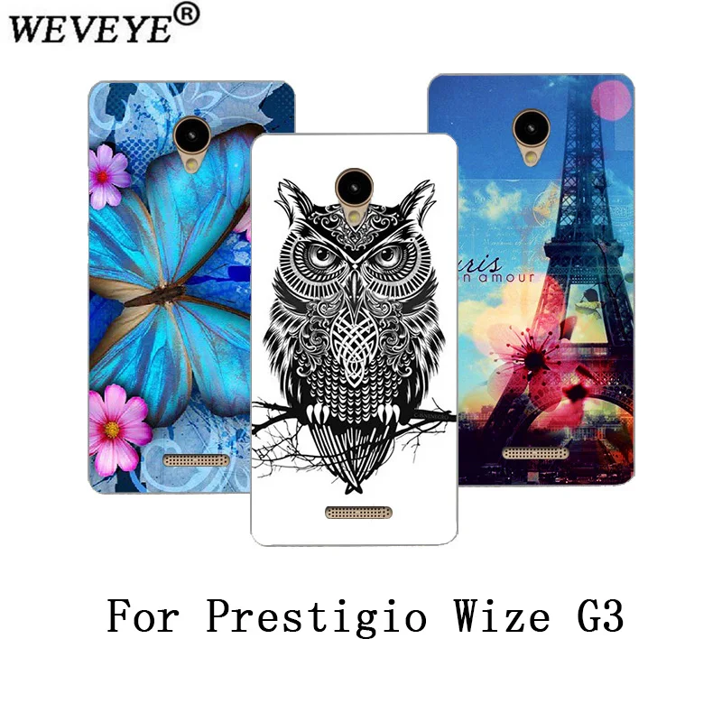 Чехол для телефона с рисунком Prestigio Wize G3 красивые цветы милые животные башни