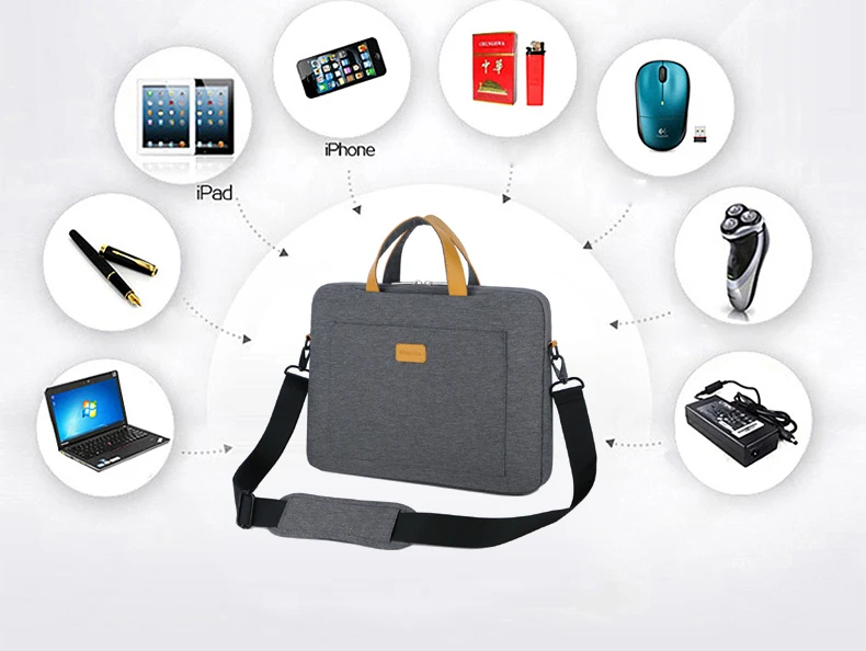 Нейлоновая сумка на плечо для ноутбука 13 14 15,6, чехол для Xiaomi air Macbook Air Pro lenovo Dell hp Asus acer, чехол для ноутбука