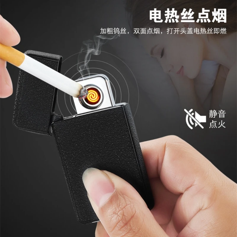 Портативная ультратонкая USB Электронная сигарета зажигалка без газа плазменная
