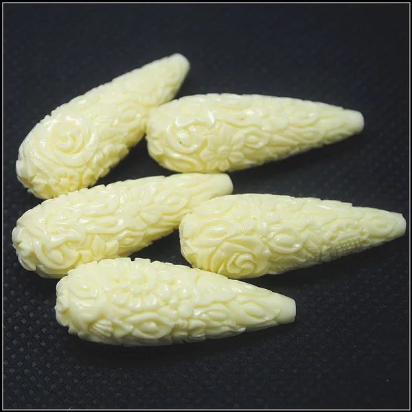 10 шт. бусины с резьба по глине цветок для сережек изготовление деталей длинные