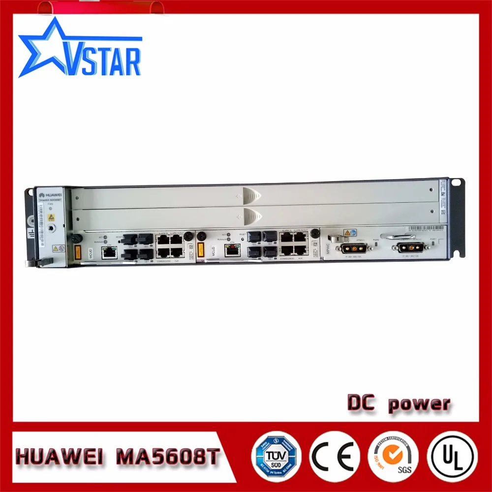 Mini OLT MA5608T Hua wei GPON OLT, DC Оптический линейный терминал с одним GPBD или одним GPFD, 2U высота