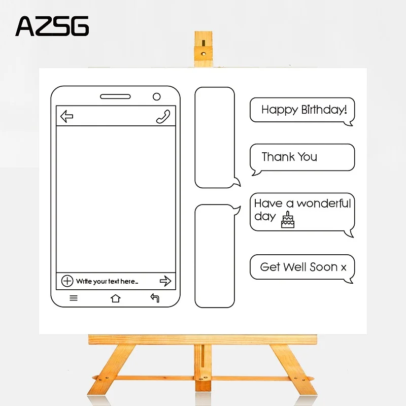 AZSG Mobile phone message Clear Stamps Cutting Dies Set for DIY Scrapbooking/photo Album Decorative Craft Stamp Chapte | Дом и сад