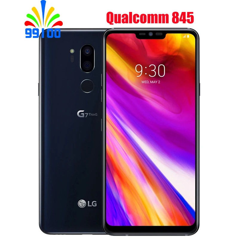 Разблокированный мобильный телефон LG G7 ThinQ G710V/N/U 6,1 дюйма 4 Гб+ 64 Гб/6G+ 128 Гб Snapdragon845 двойная задняя камера LTE отпечаток пальца