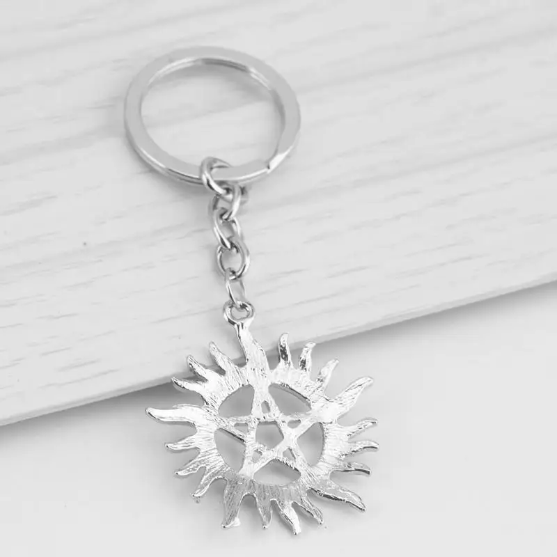 Супернатуральный брелок с символом Дина подвеска-кольцо пентаграммой Дин солнце