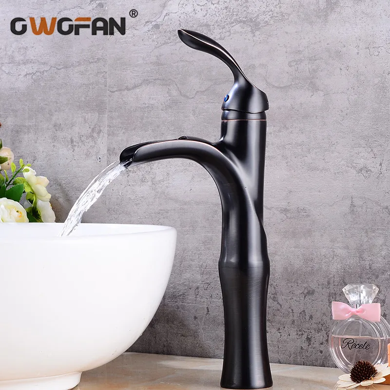 

Basin Faucets Waterfall faucet for Bathroom Basin Mixer Tap Single Handle Sink Mixer Tap Deck Mounted Bathroom Torneiras S79-390