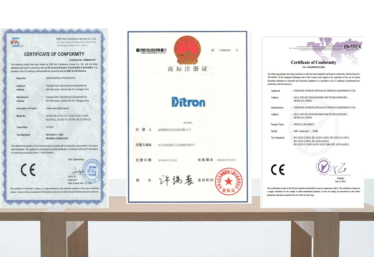800-1000 мм Ditron Горячая Dro линейные весы/Оптический энкодер с высокой точностью