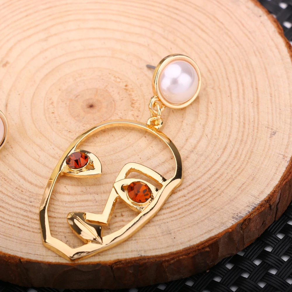 Подвеска-кристалл в виде улыбки для глаз серьги лица женщин стразы вечеринки