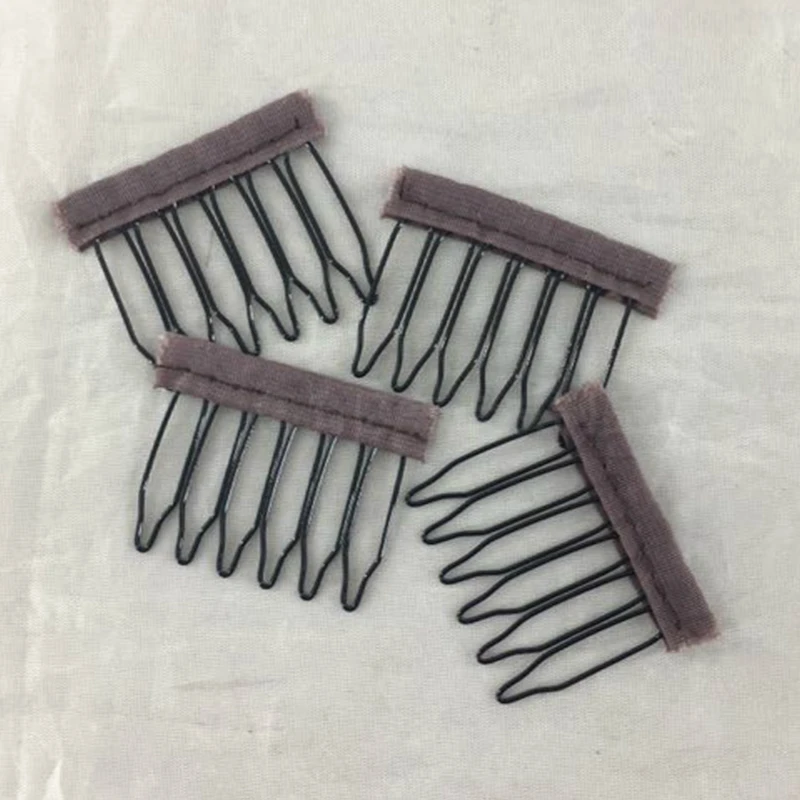 100PCS 6 teeth 3.3cm*3.0cm Wig Combs Clip for Hair Wigs | Шиньоны и парики