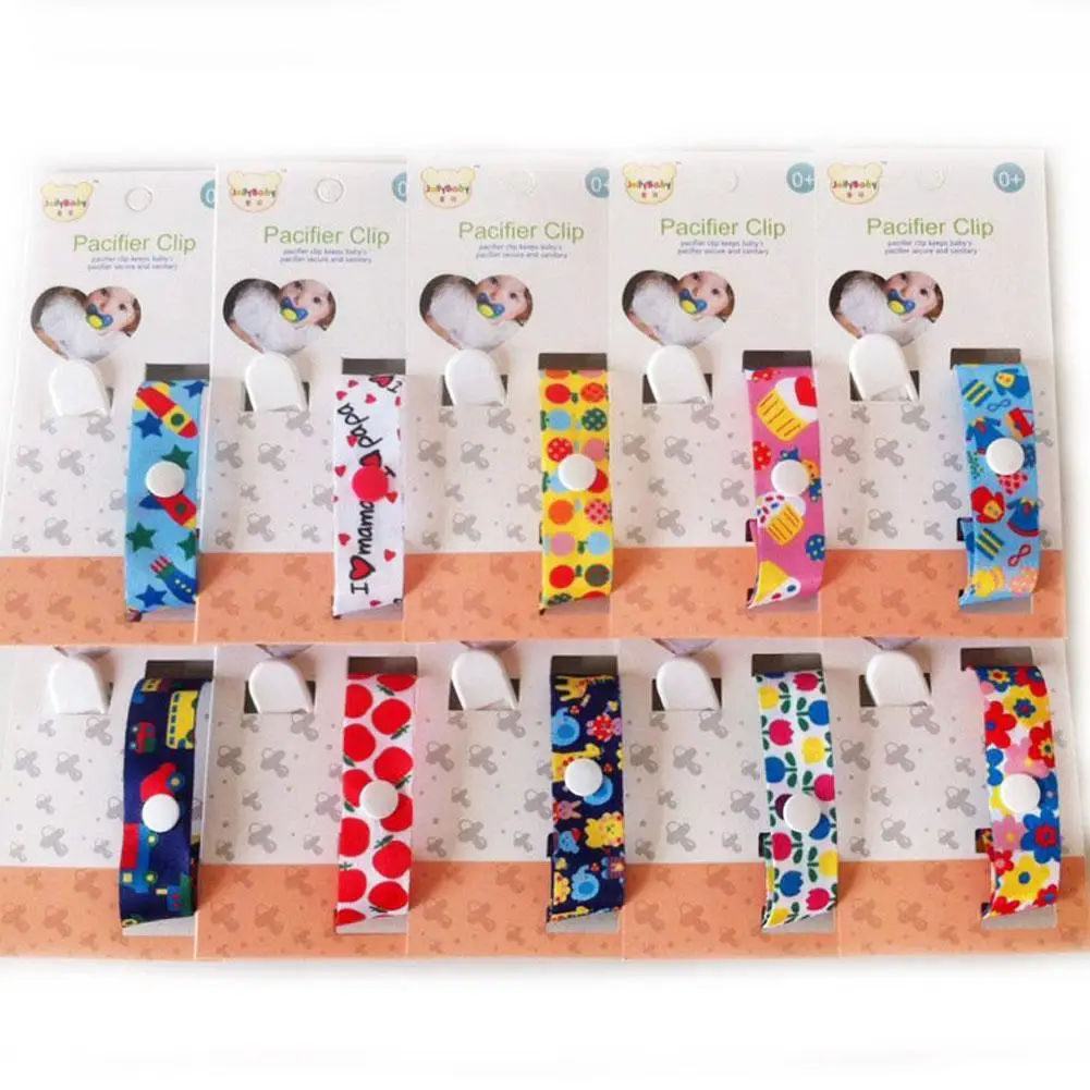 

1pcs Baby Pacifier Clip Chain Ribbon Dummy Holder Soother Pacifier Clips Leash Strap Nipple Holder For Infant Feeding Random