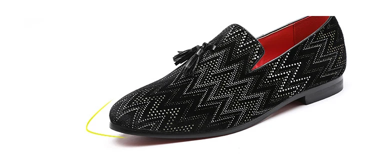 OUDINIAO/Мужская обувь из флока, обувь большого размера, Весенняя повседневная мужская обувь с кисточками, дизайнерская обувь для мужчин, мягкие лоферы с острым носком, слипоны
