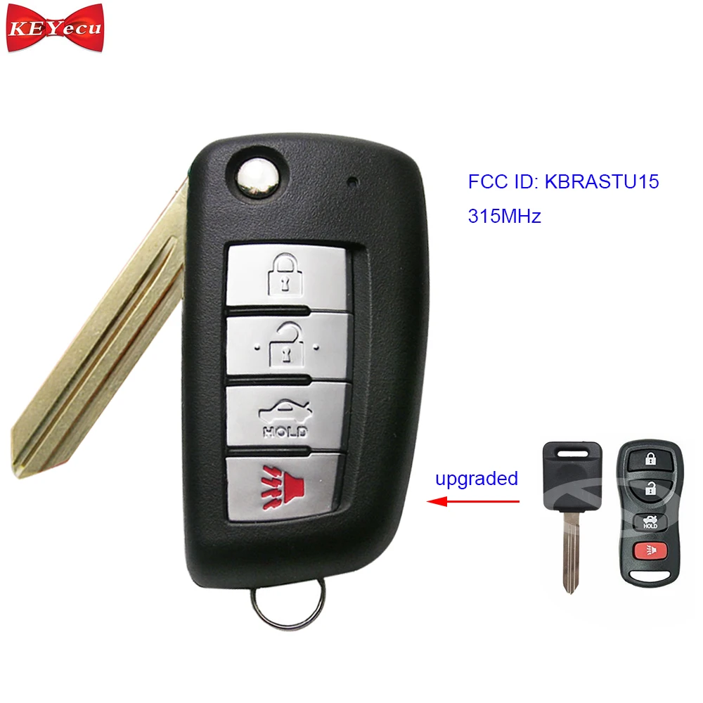 KEYECU для Nissan Altima Armada Maxima модифицированный дистанционный ключ-брелок от машины 4