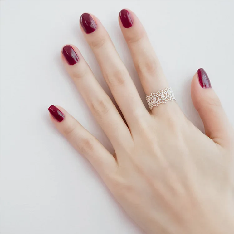 Женское кружевное Кольцо С Широким Кольцом романтичное кольцо на палец с