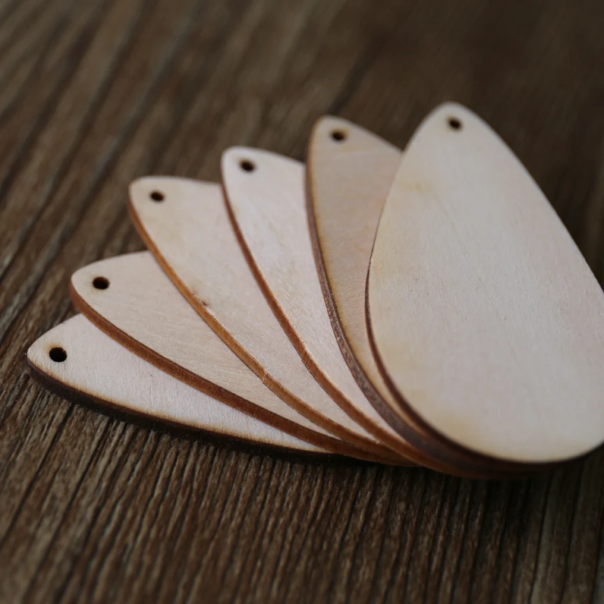 Необработанная деревянная КАПЛЕВИДНАЯ подвеска деревянные серьги Деревянные