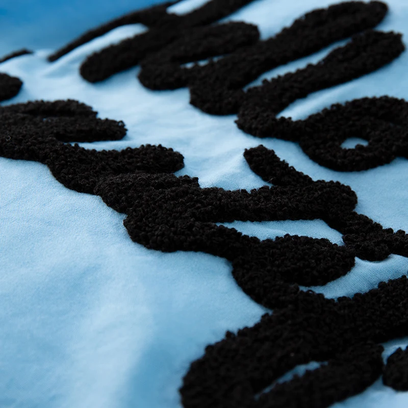 Пасторальный Комплект постельного белья однотонный пододеяльник с вышивкой