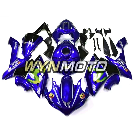 Глянец сине-белые инъекции пластмассы ABS Обтекатели для Yamaha YZF1000 R1 год 2007 2008 07 08 мотоцикл Полный Обтекатель корпусов