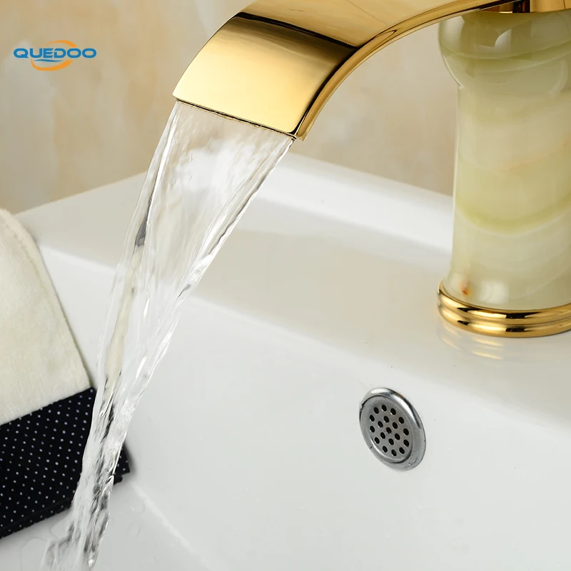 Кран для ванной комнаты латунный золотой кран раковины смеситель горячей и