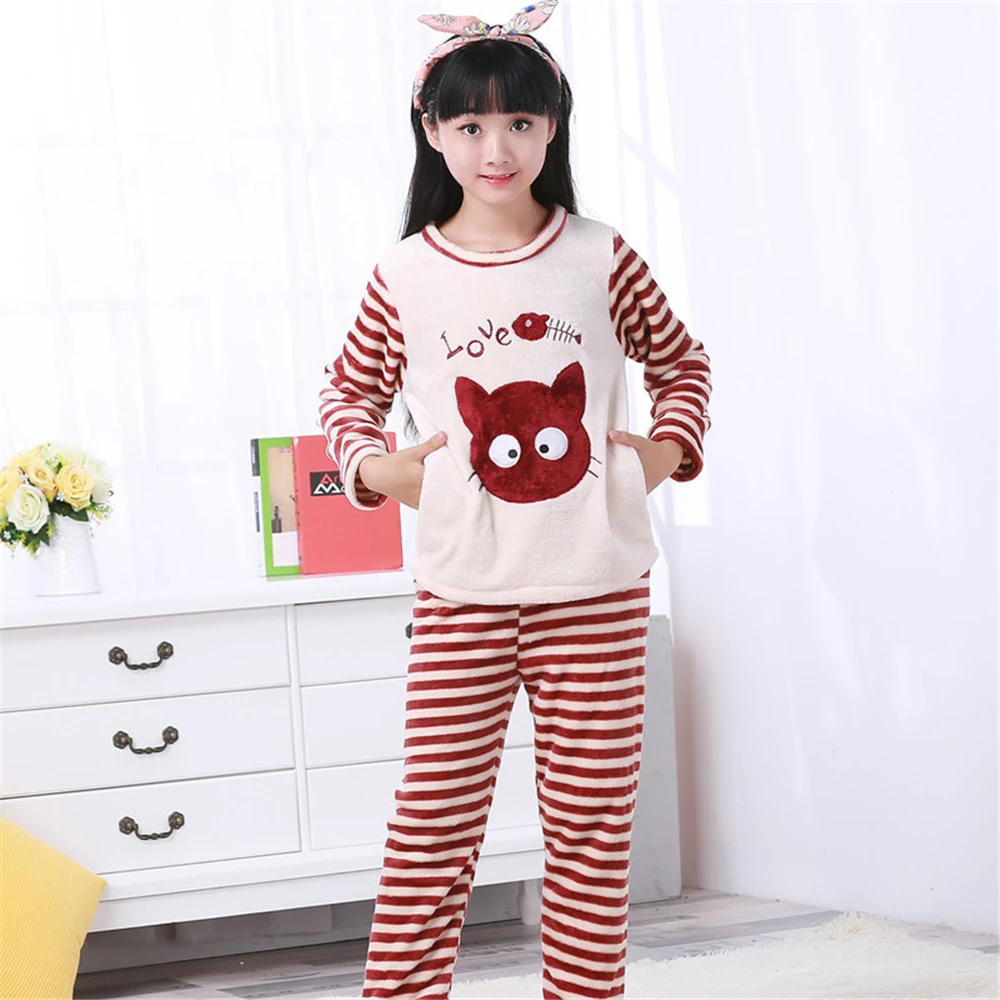 2019 Children Pajamas Clothing Sets Boys &amp Girls Cartoon Sleepwear Suit Kids Long-sleeve+pant 2 piece Pijamas 2-14 Years | Детская