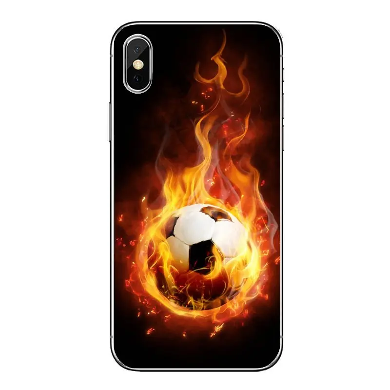 Для Huawei Honor 8 8C 8X 9 10 7A 7C Mate 20 Lite Pro P Smart Plus Спорт хобби Огонь Футбол мяч силиконовые