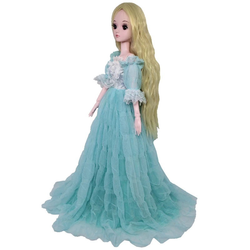 Новый 60 см 21 подвижная шарнирная BJD куклы 3D глаза свадебное платье одежда