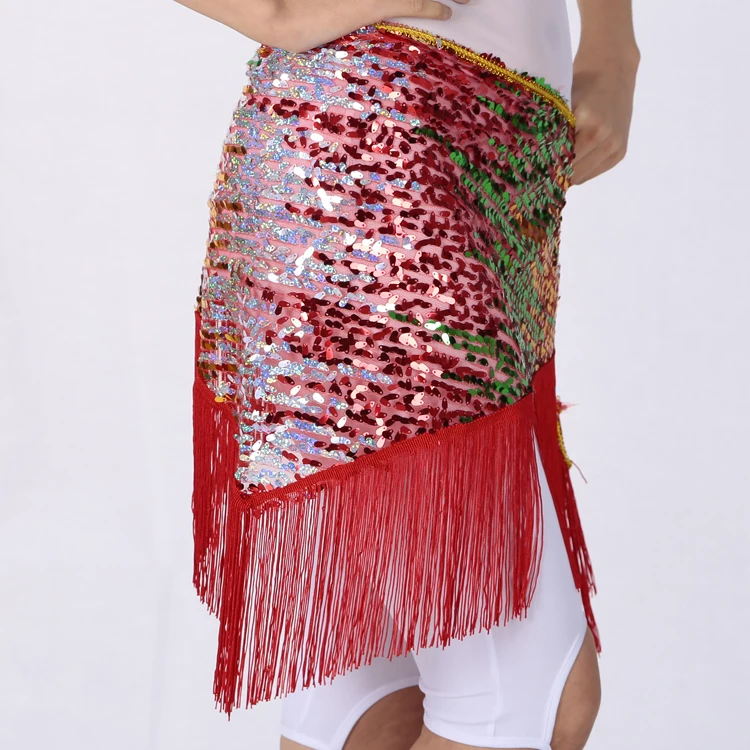 Женский треугольный шарф для танца живота блестящая индийская танцевальная юбка