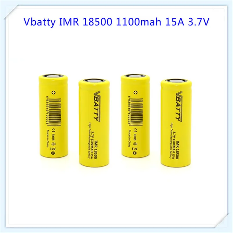 Бесплатная доставка Vbatty 3 6 В 18500 1100 мАч непрерывная 15A высокоразрядная литий