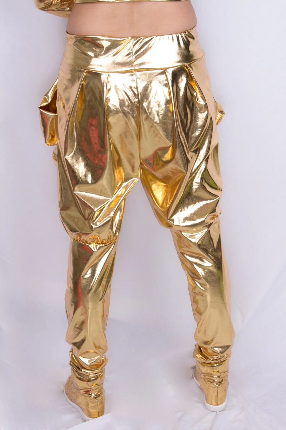 

New Fashion Brand Hip Hop Dance Pants Sweatpants Costumes Female Stage Performance Wear Harem Paillette Jazz Trousers