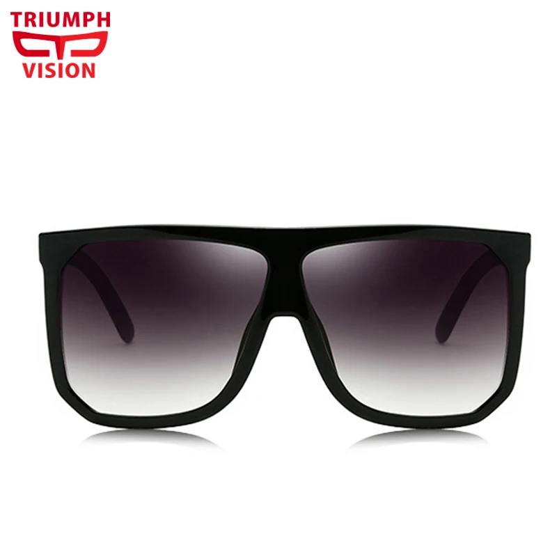 TRIUMPH VISION, солнцезащитные очки с плоским верхом, оттенки, для женщин и мужчин, негабаритный квадратный цельный дизайн, солнцезащитные очки, градиентные Черепаховые, новинка