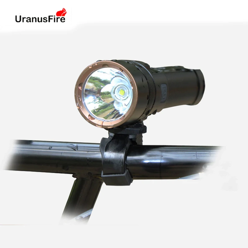

Uranusfire XM-L2 1200LM LED Flashlight USB Rechargeable Cycling Bike Light 4 Modes 18650 Aluminum Torch with mount holder
