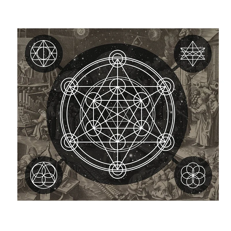 Магический гобелен средневековая Европа Винтаж таро Divination настенный подвесной