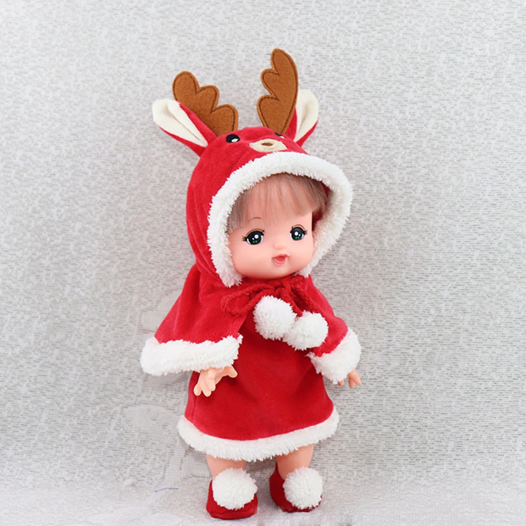 Одежда для куклы-реборна ручной работы плюшевое мультяшное пальто накидка обувь