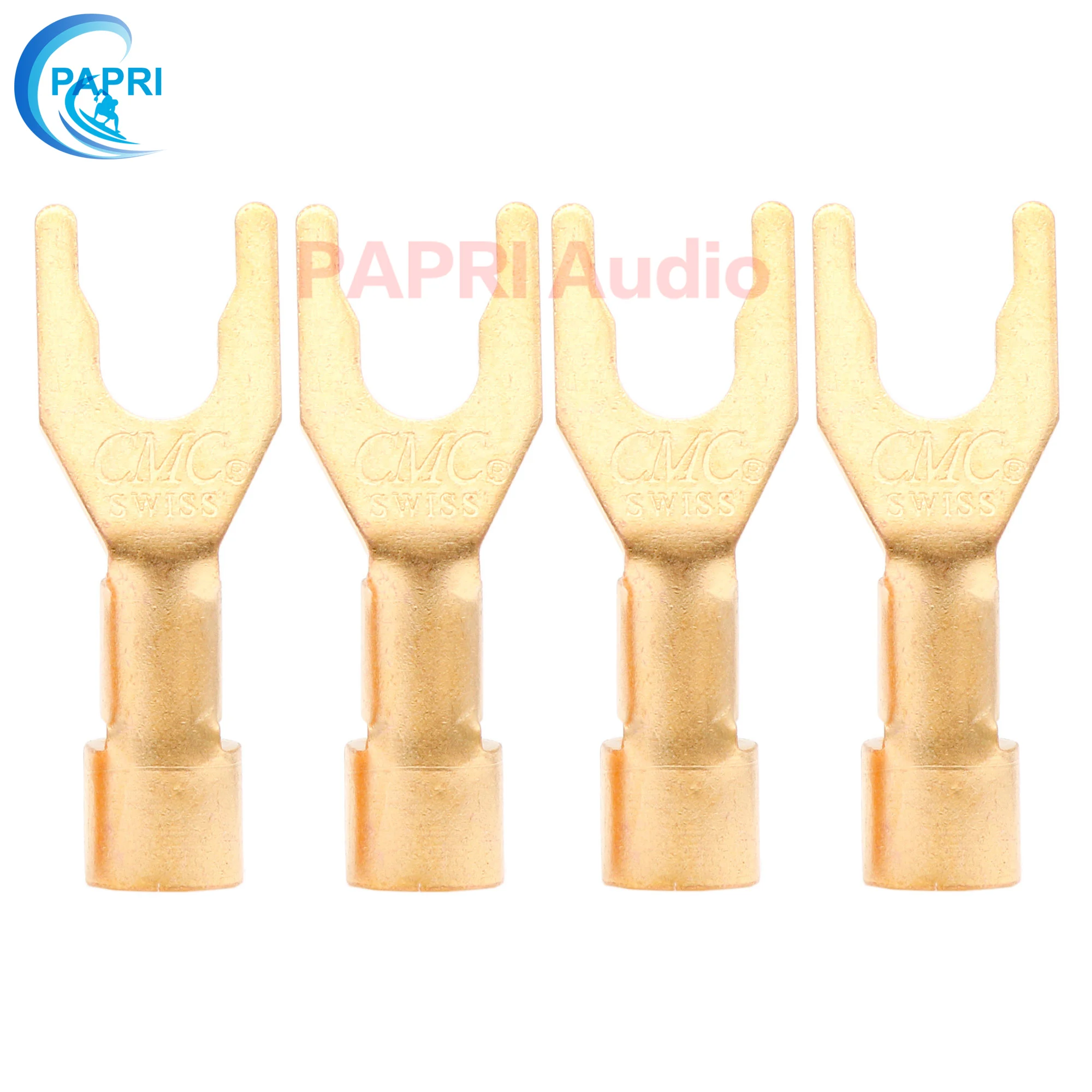 PAPRI DIY CMC 6005 вилка Hi End красный медный позолоченный разъем для динамика