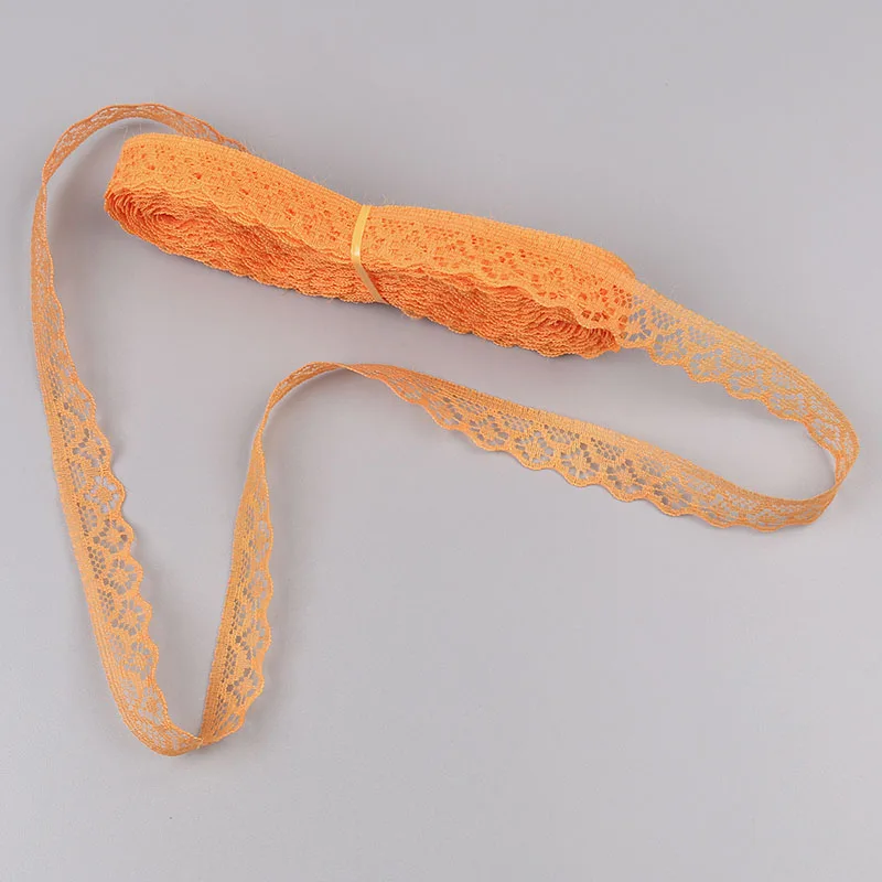 Orange yellow 10 ярдов 14 мм широкая вышитая кружевная отделка Diy одежда свадебные Швейные аксессуары для художественного оформления кружевная лента для аппликации одежда ткань - Цвет: Orange yellow