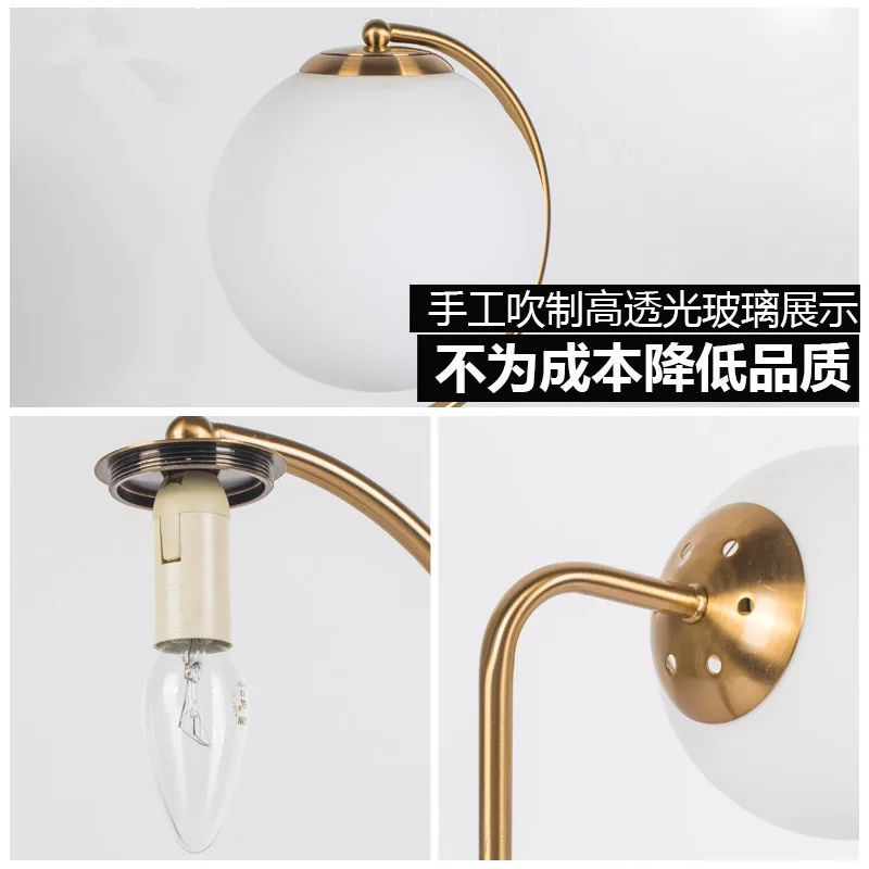 

Modern hanging lamp light LED dinning bed room bedroom foyer round glass ball black gold nordic simple modern pendant light lamp