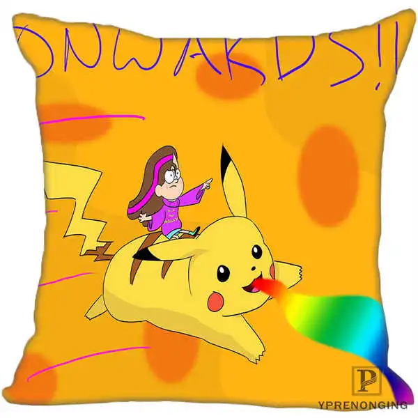 Square Pillowcases Заказная декоративная наволочка Pokemon Pikachu квадратная Наволочка на молнии(с одной стороны) 180522-16 - Цвет: Square Pillowcases