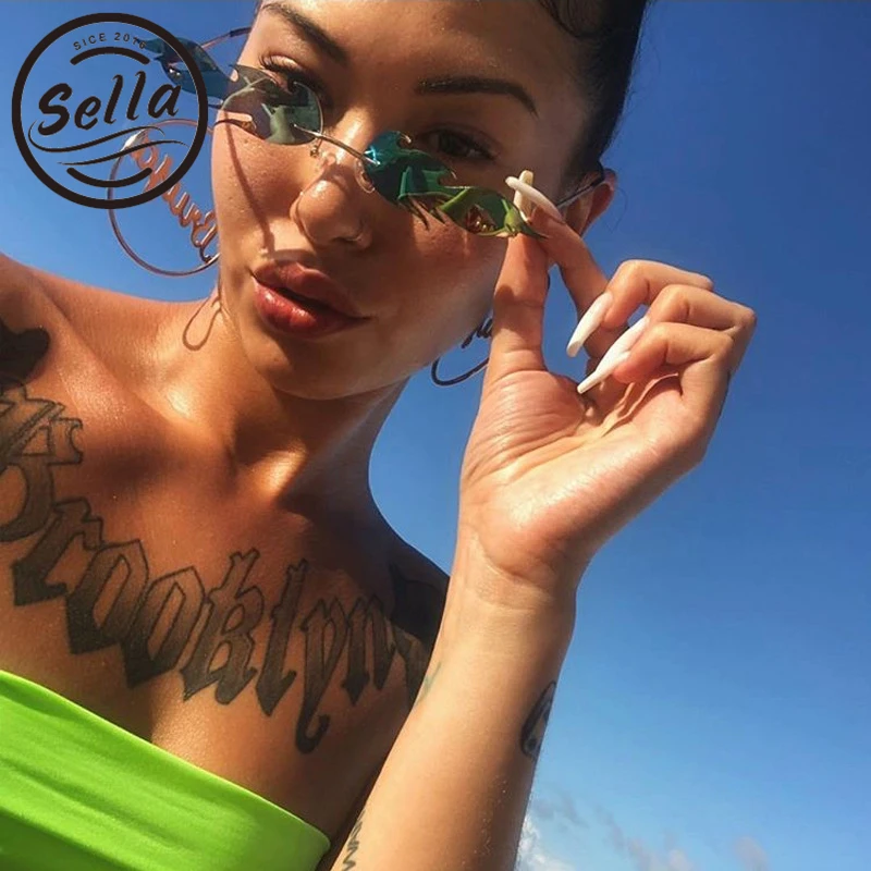 Новинка 2019 трендовые Модные металлические солнцезащитные очки Sella в форме