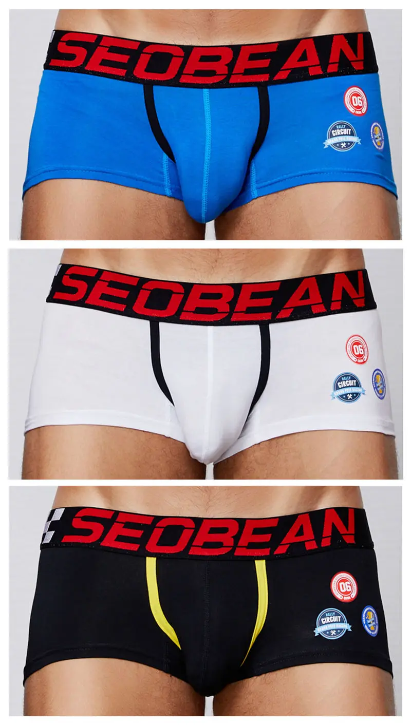 blue white black 3pcs/lot Men's Boxer Shorts Cotton Print Underwear Boxers Underwear Male Underpants For Man Panties Breathable Men Boxers - Цвет: blue white black
