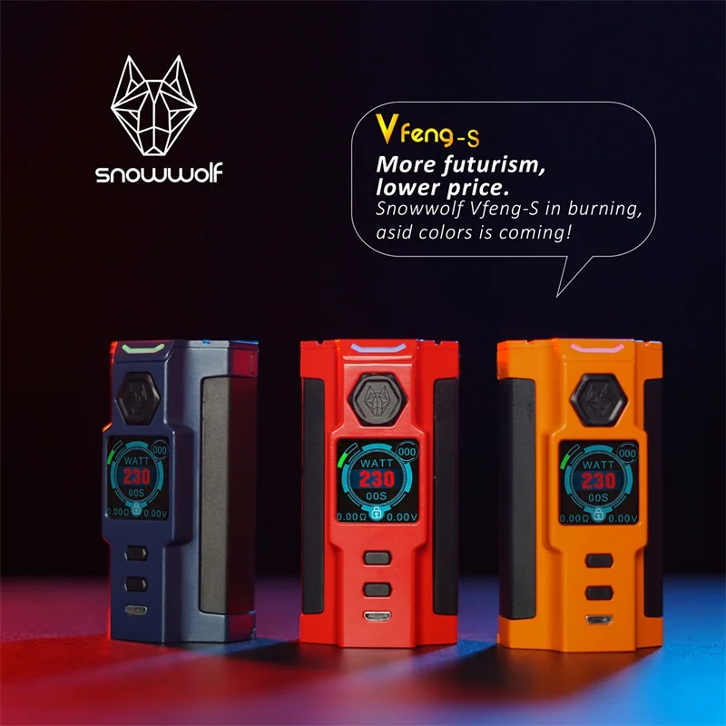Электронная сигарета Snowwolf Vfeng S Mod Sigelei Vape 230W Box 1 30 дюйма TFT цветной экран TC S|Системы