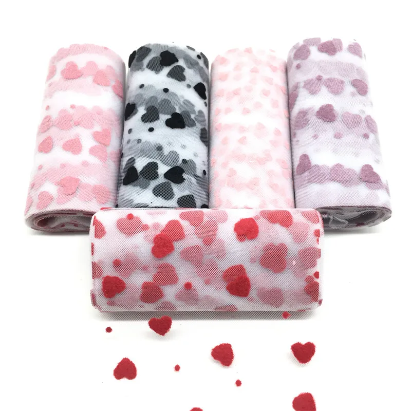 Тюлевая юбка-пачка с сердечками свадебное украшение из ткани сетчатая ткань для