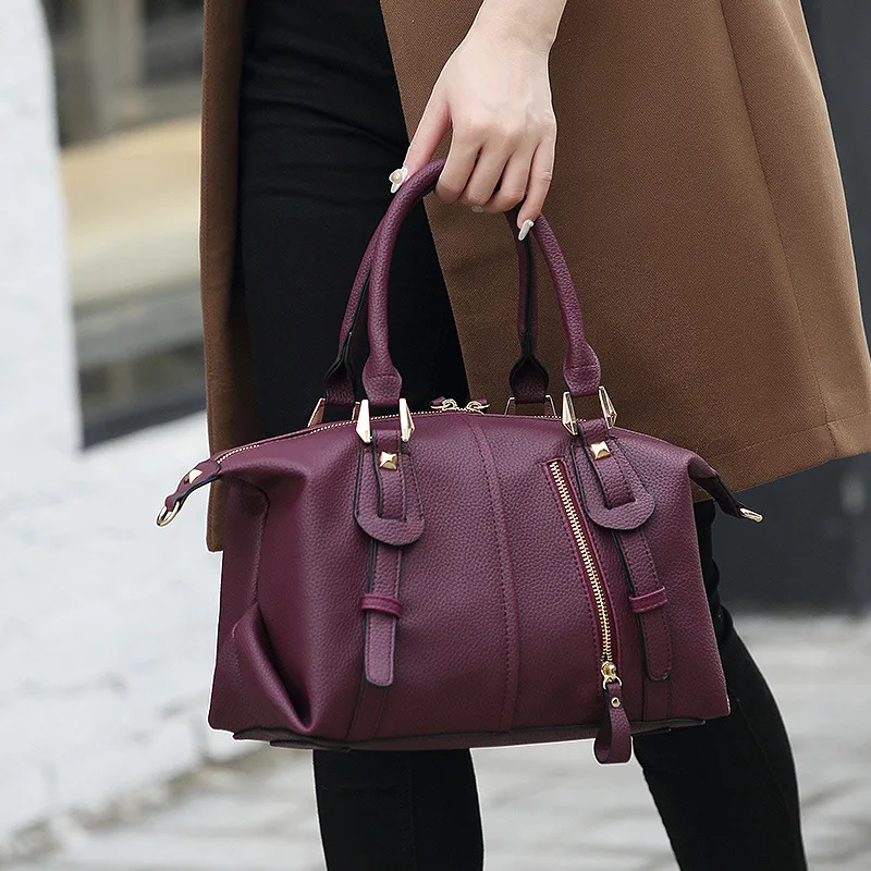 2017 зимние Для женщин сумка Роскошные Сумки дизайнерские модные женские Бостон Top